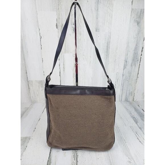 The Sak Elliot Lucca Brown Crochet Shoulder Bag Women's Purse - Picture 4 of 12